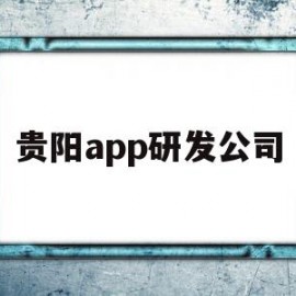 贵阳app研发公司(贵阳市软件开发公司招工情况)