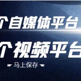 50个自媒体平台，19个视频引流平台