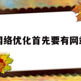 网络优化首先要有网站(网络优化首先要有网站对吗)