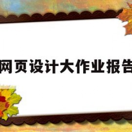 网页设计大作业报告(网页设计大作业报告600字怎么写)