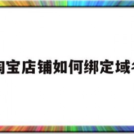 淘宝店铺如何绑定域名(淘宝店铺如何绑定域名信息)