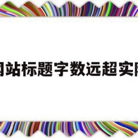 网站标题字数远超实际(网站标题字数必须超过30个字)