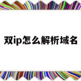 双ip怎么解析域名(动态公网ip如何解析到域名)