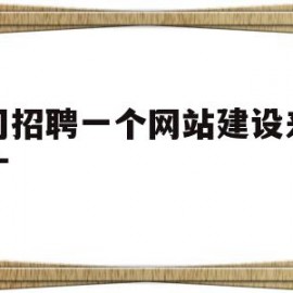 公司招聘一个网站建设来做推广(公司招聘一个网站建设来做推广合法吗)