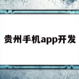 贵州手机app开发(贵州手机app开发招聘)