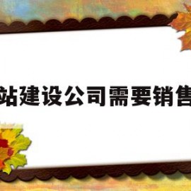 网站建设公司需要销售吗(要建设公司网站需要做什么)