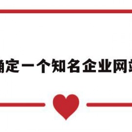 确定一个知名企业网站(确定一个知名企业网站,一个用户网站,一个学校网站)