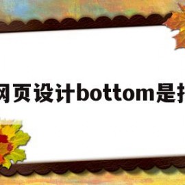 网页设计bottom是指的简单介绍