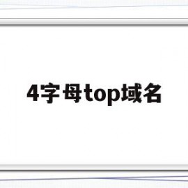 4字母top域名(四个字母的域名还有吗)