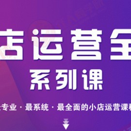 小店运营全套系列课 从基础入门到进阶精通，系统掌握月销百万小店核心秘密