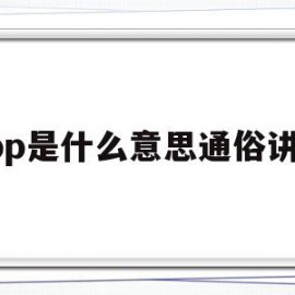 关于app是什么意思通俗讲解的信息