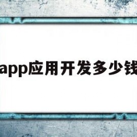 app应用开发多少钱(开发app需要多少钱运营)