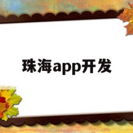 珠海app开发(珠海软件开发工资待遇)