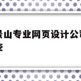 石景山专业网页设计公司有哪些(石景山平面设计)