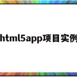 html5app项目实例(html5app应用开发教程)