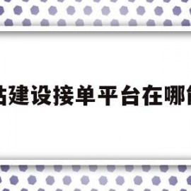 网站建设接单平台在哪能看(网站建设接单平台在哪能看到信息)