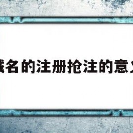 域名的注册抢注的意义(域名抢注行为都是违法行为吗)