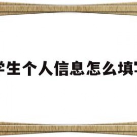 学生个人信息怎么填写(学生个人信息表)