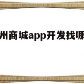 郑州商城app开发找哪家好(郑州商城app开发找哪家好点)