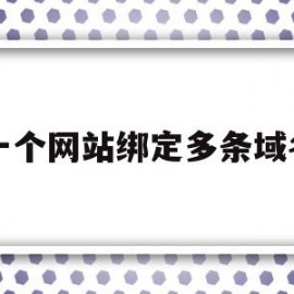 一个网站绑定多条域名(一个网站绑定多条域名怎么绑定)