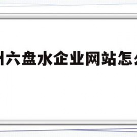 贵州六盘水企业网站怎么建立(六盘水六盘水网站建设公司在哪儿)