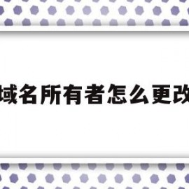 域名所有者怎么更改(域名所有权可以随意变更吗)