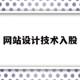 网站设计技术入股(设计网站需要什么技术)