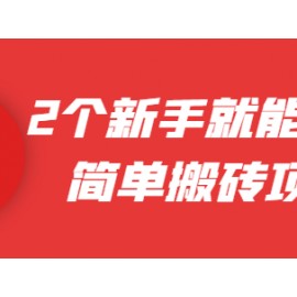 2个新手就能做的简单搬砖项目，没技术含量