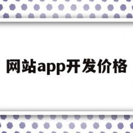 网站app开发价格(网站app开发价格表)