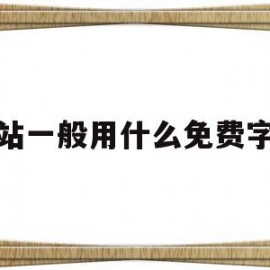 网站一般用什么免费字体(网站一般用什么免费字体软件)