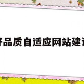 好品质自适应网站建设(网站自适应是什么意思)