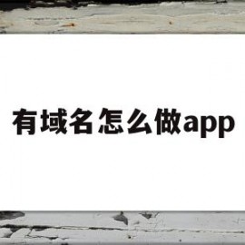 有域名怎么做app(域名怎么做https)