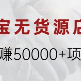 淘宝无货源店群月赚50000+项目，选品，上架，引流