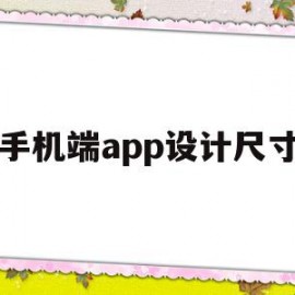 手机端app设计尺寸(手机app设计尺寸规范)