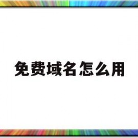 免费域名怎么用(免费域名有什么用)