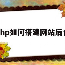 php如何搭建网站后台(php搭建一个简单的网站)