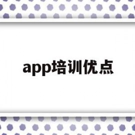 app培训优点(软件培训的目的)