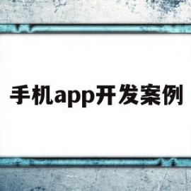 手机app开发案例(手机app开发案例分享)