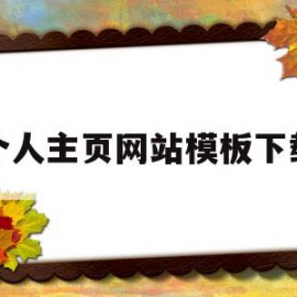 个人主页网站模板下载(个人主页网站模板下载软件)