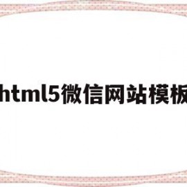 html5微信网站模板(微信小程序html5开发)