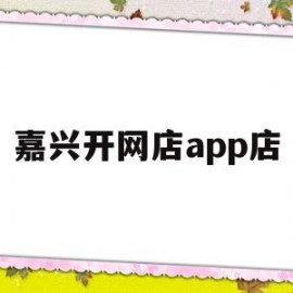 嘉兴开网店app店(在嘉兴开什么店比较好)