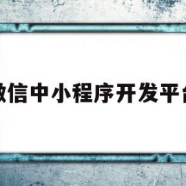 微信中小程序开发平台(微信小程序开发工具官网)