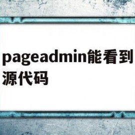 pageadmin能看到源代码(pageadmin cms怎么样)