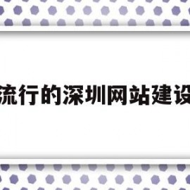 流行的深圳网站建设(深圳网站建设 手机网站建设)