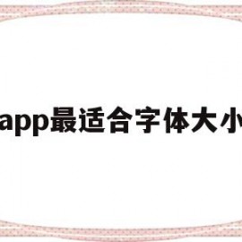 app最适合字体大小(手机app字体大小规范)