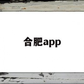 合肥app(合肥app开发公司前十名)