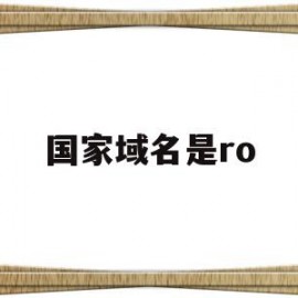 国家域名是ro(国家域名是几级域名)