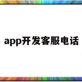 app开发客服电话(app开发公司免费咨询)