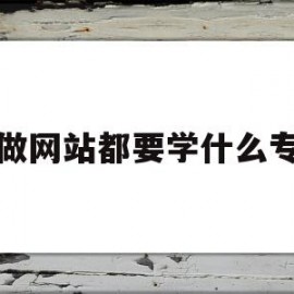 学做网站都要学什么专业(学做网站都要学什么专业的)