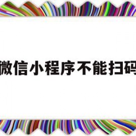 微信小程序不能扫码(微信扫码小程序没反应)